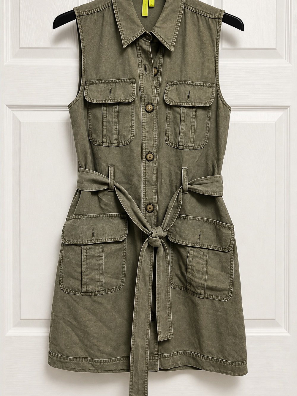 Green Dragon Olive Utility Mini Dress